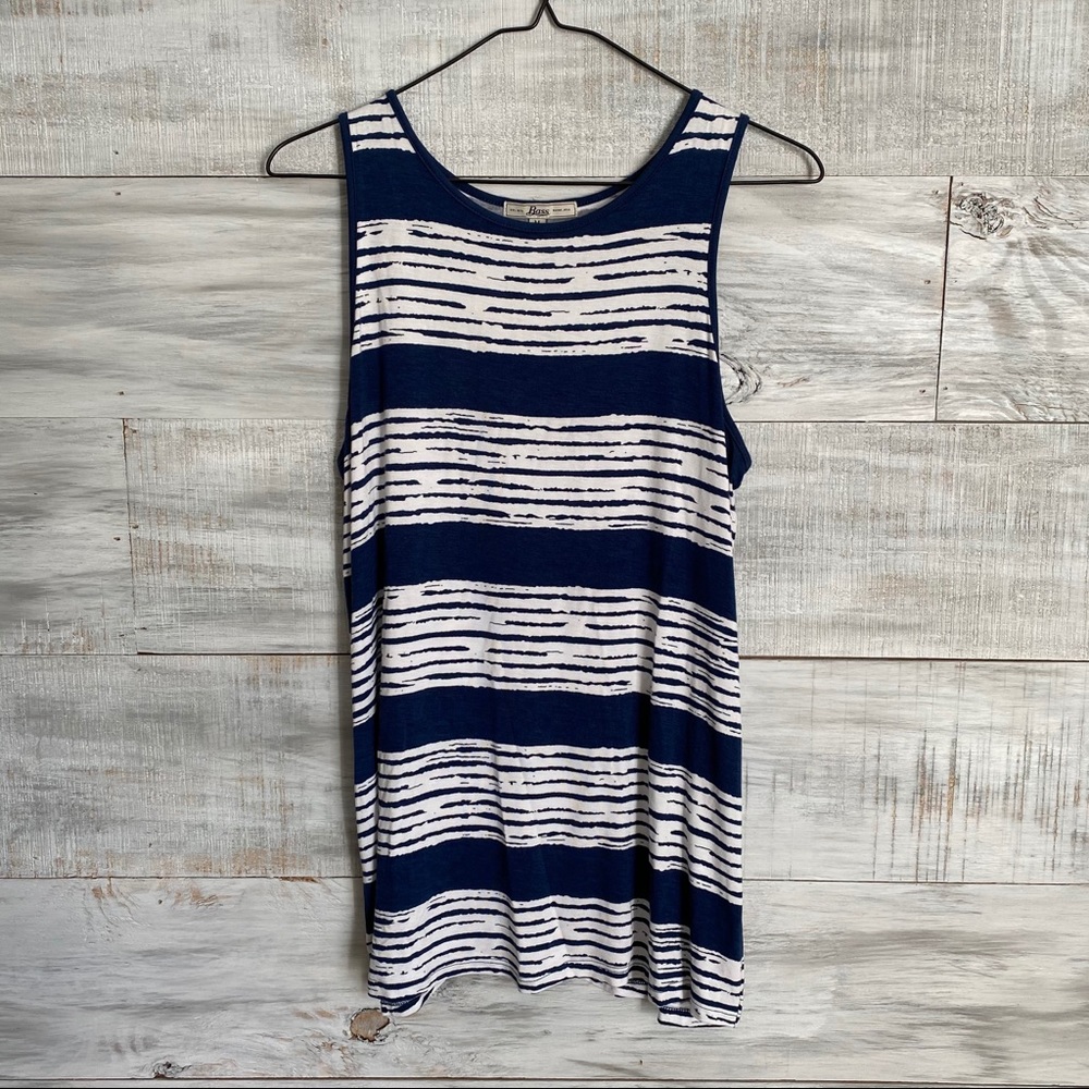 Bass Blue and White Striped Tank Top